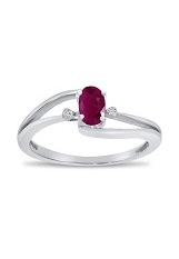 gorgeous white gold oval ruby gemstone birthstone baby ring